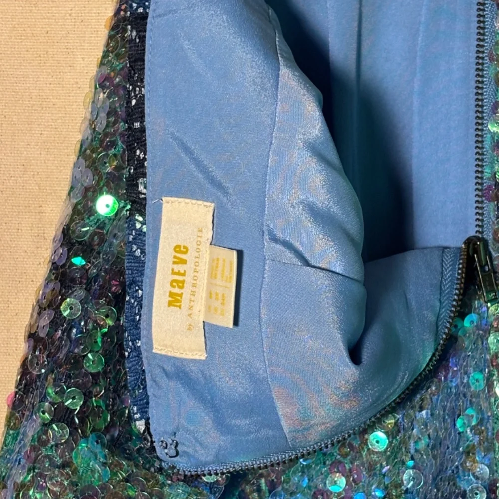 Women's MAEVE Sequin Skirt 2P Blue Green - Picture 4 of 4